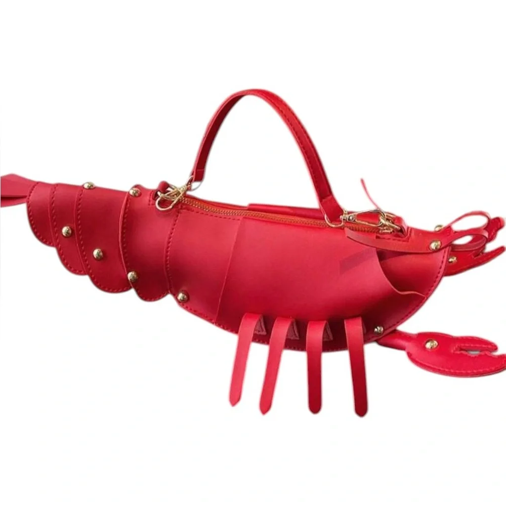 Boutique Red Lobster Statement Bag Coastal Chic Crossbody Purse - Picture 9 of 16